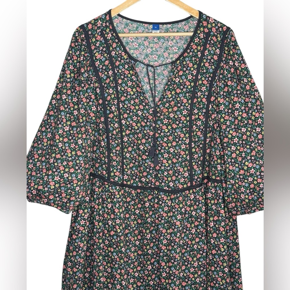Old Navy Floral Boho Cottagecore Maxi Dress 3X - Picture 4 of 8